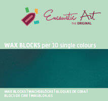Encaustic Art Wachs - (08) Blaugr&uuml;n - Schachtel 10 Stk. 