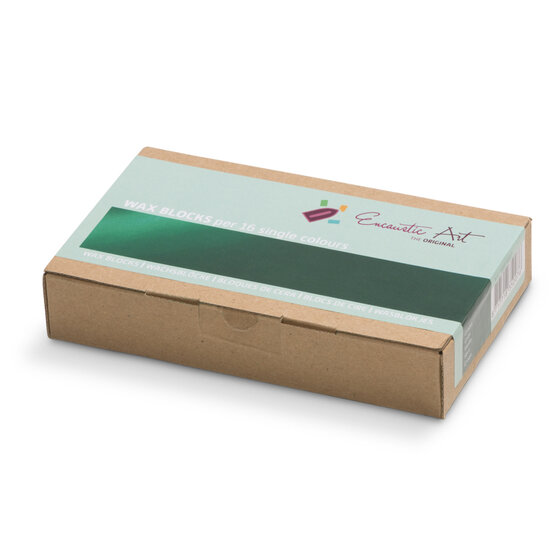 Encaustic Art Wachs - (07)  Grün - Schachtel 16 Stk.