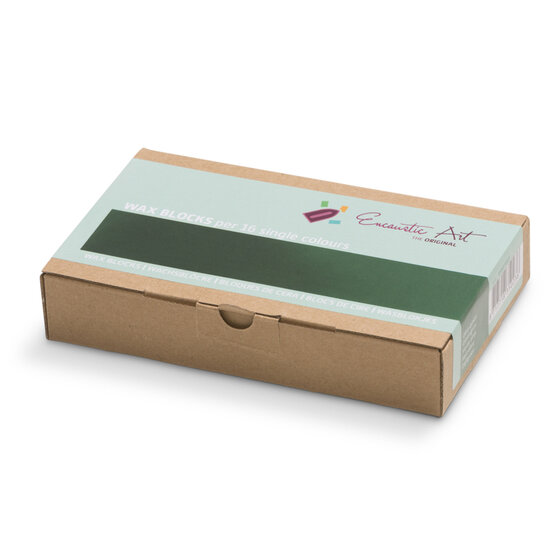 Encaustic Art Wachs - (23) Olivengrün - Schachtel 16 Stk.