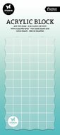 Acryl-Stempelblock mit Raster &ndash; (60&times;110&times;8 mm)