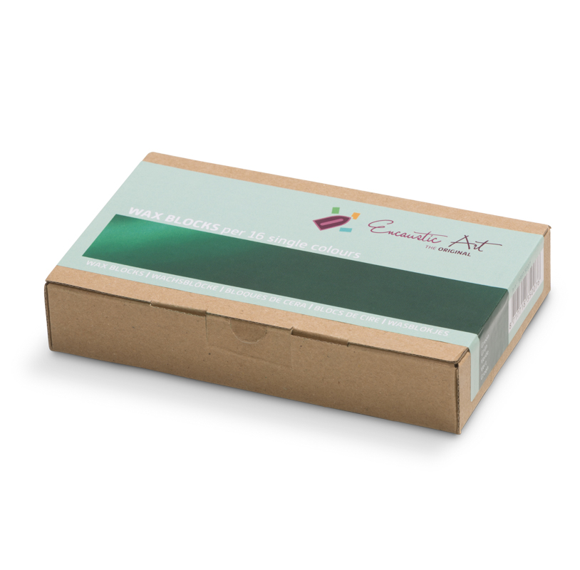 Encaustic Art Wachs - (07)  Grün - Schachtel 16 Stk. 