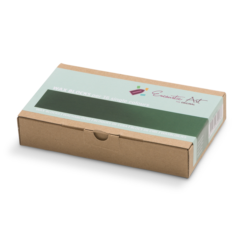 Encaustic Art Wachs - (23) Olivengrün - Schachtel 16 Stk. 