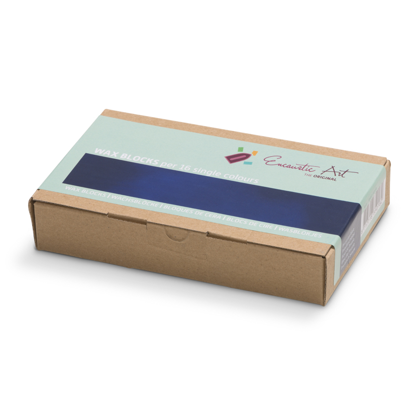 Encaustic Art Wachs - (18) Preußischblau - Schachtel 16 Stk. 