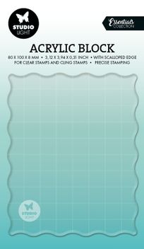 Acryl-Stempelblock mit Raster – (80×100×8 mm)