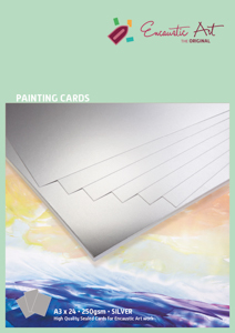 Encaustic Art papier A3 - zilver